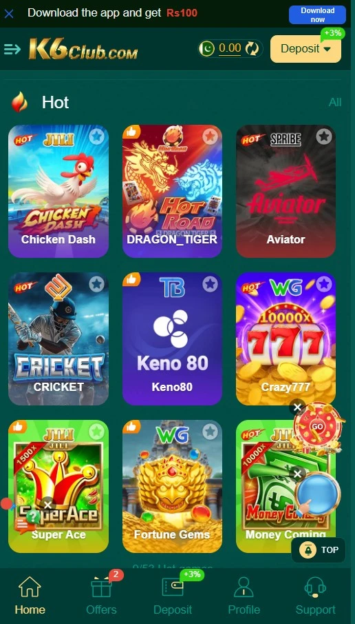 K6 Club Game